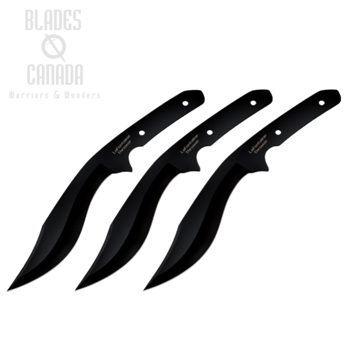 Cold Steel La Fontaine Triple Throwing Knife Set, 1050 Carbon, 80TLFZ